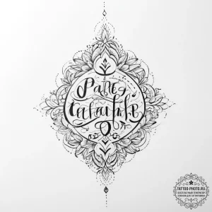 Tattoo sketch calligraphy a quote - эскиз тату (№1756510136_0, 29.08.2025 23:28) — tattoo-photo.ru