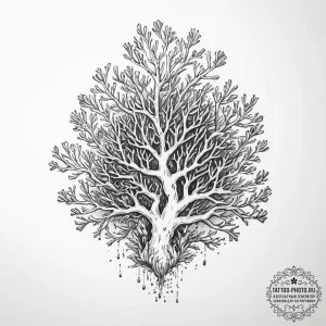 Tattoo sketch coral - эскиз тату (№1756510331_0, 29.08.2025 23:32) — tattoo-photo.ru