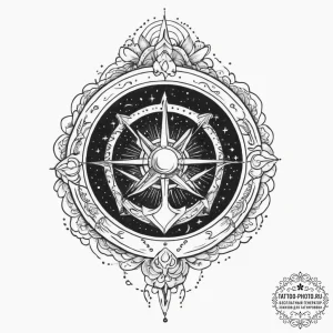 Tattoo sketch cosmic past, concept art for ta... - эскиз тату (№1756510533_0, 29.08.2025 23:35) — tattoo-photo.ru