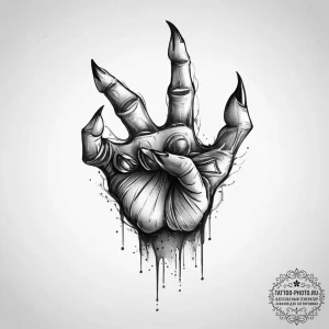 Tattoo sketch monster claw tattoo, artistic t... - эскиз тату (№1756512939_0, 30.08.2025 00:15) — tattoo-photo.ru