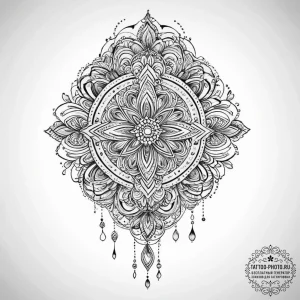 Tattoo sketch mystical spring, tattoo drawing... - эскиз тату (№1756513142_0, 30.08.2025 00:19) — tattoo-photo.ru