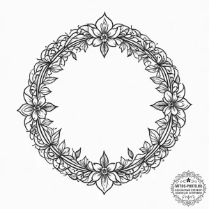 Tattoo sketch circle, tattoo flash sheet desi... - эскиз тату (№1756515572_0, 30.08.2025 00:59) — tattoo-photo.ru