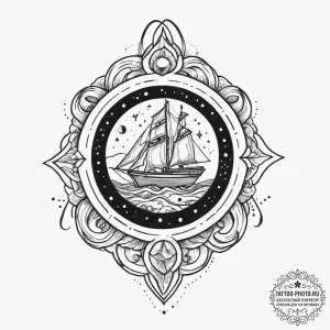 Tattoo sketch cosmic tale, artistic tattoo sk... - эскиз тату (№1756518967_0, 30.08.2025 01:56) — tattoo-photo.ru