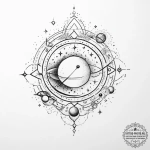 Tattoo sketch cosmic universe - эскиз тату (№1756527321_0, 30.08.2025 04:15) — tattoo-photo.ru