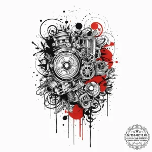 Creative hobbies, concept art for tattoo, tra... - эскиз тату (№1756529705_0, 30.08.2025 04:55) — tattoo-photo.ru