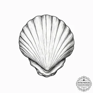 Tattoo sketch shell - эскиз тату (№1756532654_0, 30.08.2025 05:44) — tattoo-photo.ru