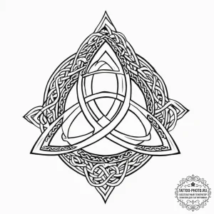 Tattoo sketch celtic triquetra, tattoo flash... - эскиз тату (№1756533637_0, 30.08.2025 06:00) — tattoo-photo.ru
