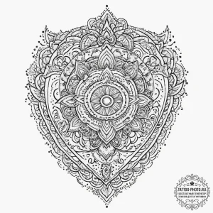 Tattoo sketch shield, tattoo flash sheet desi... - эскиз тату (№1756534225_0, 30.08.2025 06:10) — tattoo-photo.ru