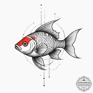 Tattoo sketch vodyanoy with a fish, tattoo dr... - эскиз тату (№1756535991_0, 30.08.2025 06:39) — tattoo-photo.ru