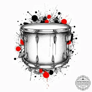 Tattoo sketch drum, tattoo drawing outline, t... - эскиз тату (№1756536774_0, 30.08.2025 06:52) — tattoo-photo.ru