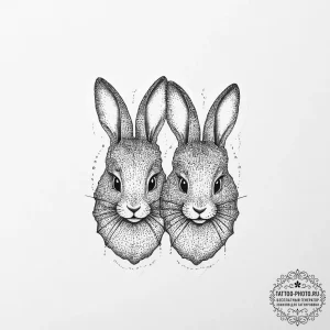 Tattoo sketch slippers with a bunny, tattoo s... - эскиз тату (№1756537953_0, 30.08.2025 07:12) — tattoo-photo.ru