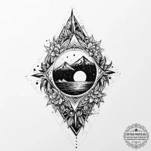 Tattoo sketch onyx, concept art for tattoo, o... - эскиз тату (№1756538346_0, 30.08.2025 07:19) — tattoo-photo.ru