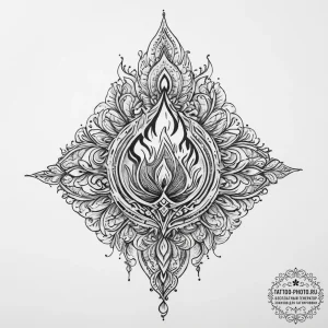 Tattoo sketch fire, artistic tattoo sketch, c... - эскиз тату (№1756539525_0, 30.08.2025 07:38) — tattoo-photo.ru