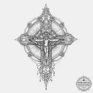 Tattoo sketch divine salvation, tattoo sketch... - эскиз тату (№1756539917_0, 30.08.2025 07:45) — tattoo-photo.ru