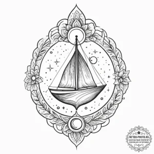 Tattoo sketch cosmic scene, tattoo sketch des... - эскиз тату (№1756541097_0, 30.08.2025 08:04) — tattoo-photo.ru