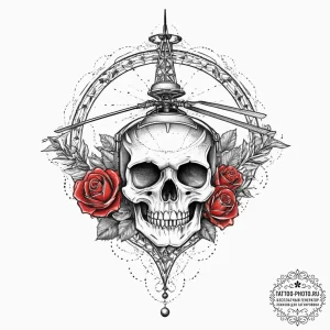 Tattoo sketch ceo skyscraper and helicopter,... - эскиз тату (№1756542078_0, 30.08.2025 08:21) — tattoo-photo.ru