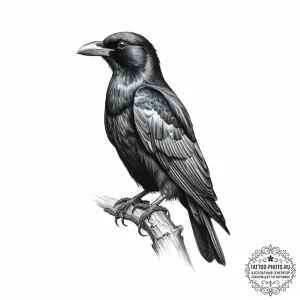 Tattoo sketch chough - эскиз тату (№1756542864_0, 30.08.2025 08:34) — tattoo-photo.ru