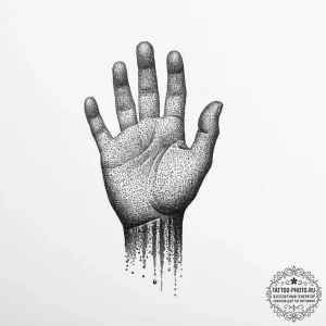 Tattoo sketch узор в виде руки, artistic tatt... - эскиз тату (№1756544241_0, 30.08.2025 08:57) — tattoo-photo.ru