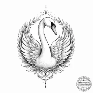 Tattoo sketch swan tattoo - эскиз тату (№1756544830_0, 30.08.2025 09:07) — tattoo-photo.ru