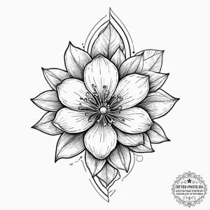 Tattoo sketch lemon blossom, tattoo drawing o... - эскиз тату (№1756545025_0, 30.08.2025 09:10) — tattoo-photo.ru