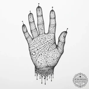 Tattoo sketch hands with a brush, concept art... - эскиз тату (№1756546008_0, 30.08.2025 09:26) — tattoo-photo.ru