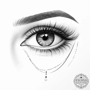 Tattoo sketch узор в виде глаза с ресницами,... - эскиз тату (№1756546204_0, 30.08.2025 09:30) — tattoo-photo.ru