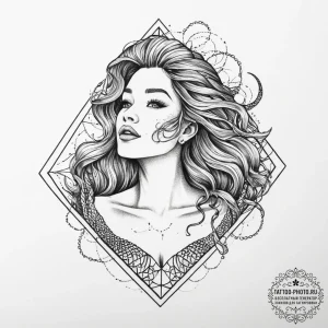 Tattoo sketch mermaid singing, tattoo sketch… — эскиз тату (№1756551311_0, 30.08.2025 10:55) — tattoo-photo.ru