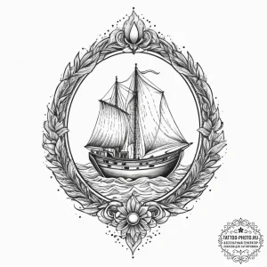 Tattoo sketch siren with a boat, tattoo sketc… — эскиз тату (№1756552489_0, 30.08.2025 11:14) — tattoo-photo.ru