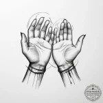 Tattoo sketch hands with a document — эскиз тату (№1756553667_0, 30.08.2025 11:34) — tattoo-photo.ru