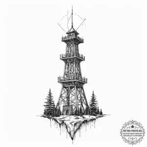 Tattoo sketch tower, tattoo sketch design, on… — эскиз тату (№1756554847_0, 30.08.2025 11:54) — tattoo-photo.ru