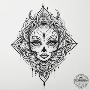 Tattoo sketch dusk, artistic tattoo sketch, n... - эскиз тату (№1756566423_0, 30.08.2025 15:07) — tattoo-photo.ru