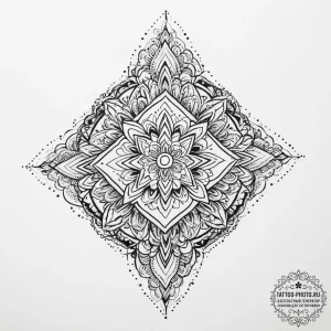 Tattoo sketch diamond, artistic tattoo sketch... - эскиз тату (№1756566619_0, 30.08.2025 15:10) — tattoo-photo.ru