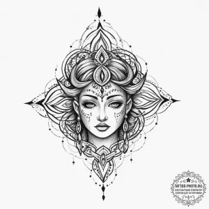 Tattoo sketch sacred soul, ink illustration f... - эскиз тату (№1756567009_0, 30.08.2025 15:16) — tattoo-photo.ru