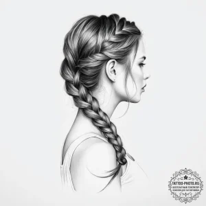 Tattoo sketch braid - эскиз тату (№1756569166_0, 30.08.2025 15:52) — tattoo-photo.ru