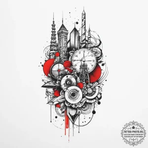 Tattoo sketch noble, tattoo line art, trash p... - эскиз тату (№1756570145_0, 30.08.2025 16:09) — tattoo-photo.ru
