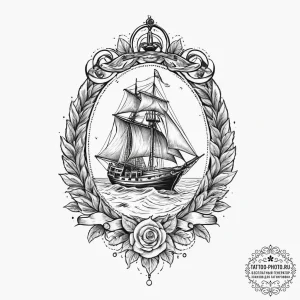 Tattoo sketch holy foundation, concept art fo... - эскиз тату (№1756573873_0, 30.08.2025 17:11) — tattoo-photo.ru
