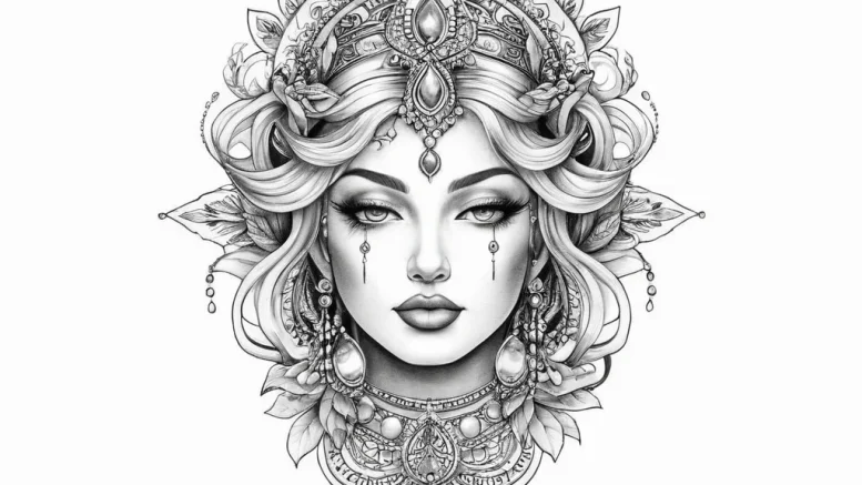 Tattoo sketch divine land - эскиз тату (№1756577225_0, 30.08.2025 18:07) — tattoo-photo.ru