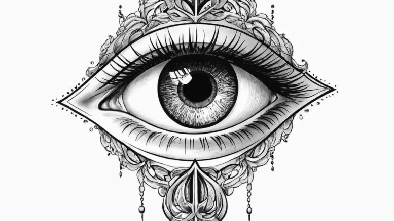 Tattoo sketch узор в виде глаза с слезой, art... - эскиз тату (№1756579219_0, 30.08.2025 18:40) — tattoo-photo.ru