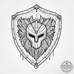 Tattoo sketch spartan shield, concept art for... - эскиз тату (№1756585404_0, 30.08.2025 20:23) — tattoo-photo.ru