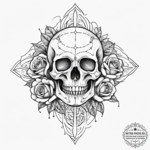 Tattoo sketch cosmic spring, tattoo sketch de... - эскиз тату (№1756585995_0, 30.08.2025 20:33) — tattoo-photo.ru