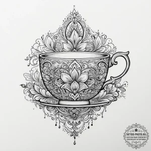 Tattoo sketch teacup tattoo, tattoo sketch de... - эскиз тату (№1756586782_0, 30.08.2025 20:46) — tattoo-photo.ru