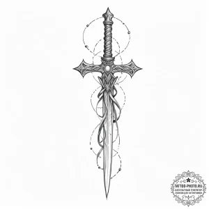 Tattoo sketch абстрактный меч, tattoo line ar... - эскиз тату (№1756589580_0, 30.08.2025 21:33) — tattoo-photo.ru