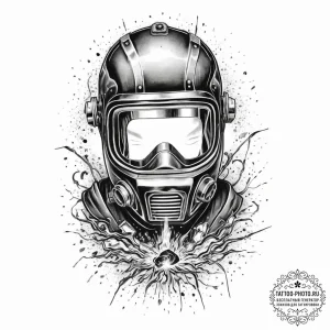 Tattoo sketch welder welding mask and sparks - эскиз тату (№1756591201_0, 30.08.2025 22:00) — tattoo-photo.ru