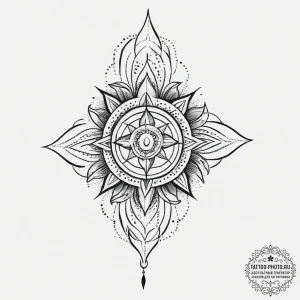 Tattoo sketch spiritual essence, artistic tat... - эскиз тату (№1756592807_0, 30.08.2025 22:26) — tattoo-photo.ru