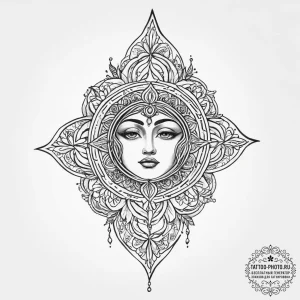 Tattoo sketch sacred lore - эскиз тату (№1756593011_0, 30.08.2025 22:30) — tattoo-photo.ru