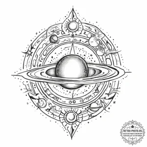 Tattoo sketch cosmic tale - эскиз тату (№1756596236_0, 30.08.2025 23:23) — tattoo-photo.ru