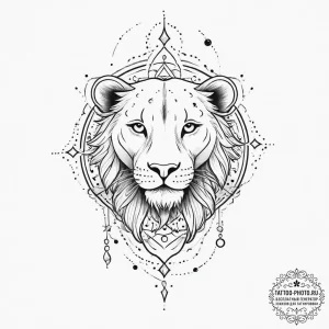 Tattoo sketch leo constellation, tattoo flash... - эскиз тату (№1756596433_0, 30.08.2025 23:27) — tattoo-photo.ru