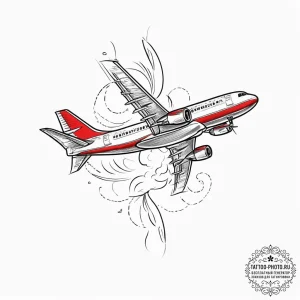 Tattoo sketch узор в виде самолета, artistic... - эскиз тату (№1756596640_0, 30.08.2025 23:30) — tattoo-photo.ru