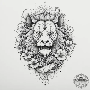 Tattoo sketch spirit animal lion, tattoo draw... - эскиз тату (№1756597247_0, 30.08.2025 23:40) — tattoo-photo.ru
