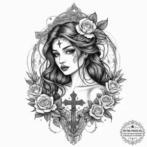Tattoo sketch aquarius water bearer, concept... - эскиз тату (№1756597845_0, 30.08.2025 23:50) — tattoo-photo.ru
